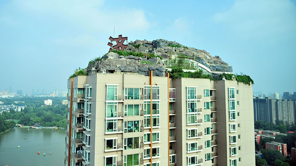 Professor Builds Illegal Mountain Villa Atop 26-Story Building in Beijing
