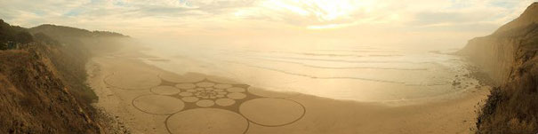 Amazing Sand Drawings on California Beaches