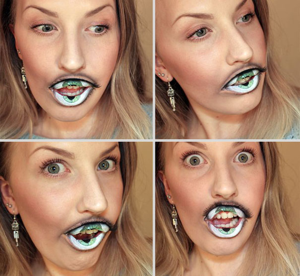 Creepy Lip Makeup by Sandra Holmbom
