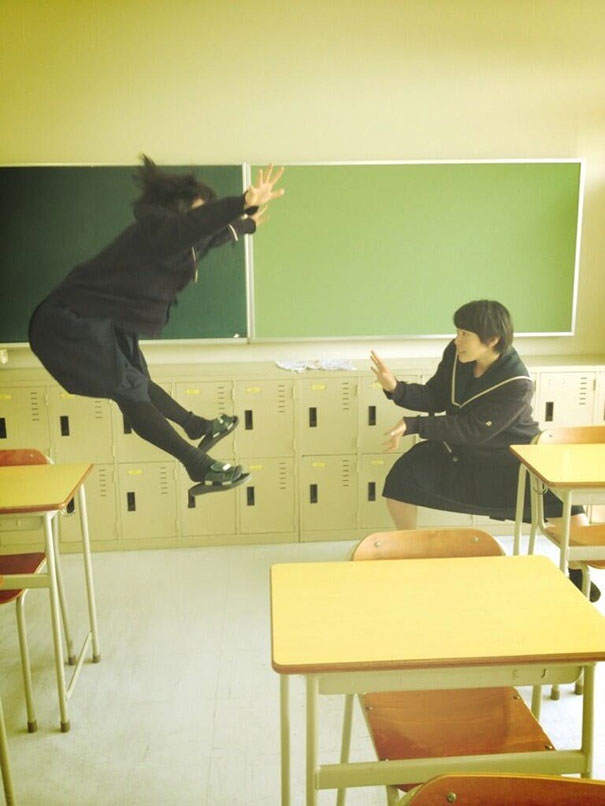 New Craze In Japan Japanese Schoolgirls Doing Dbz Energy Attacks 