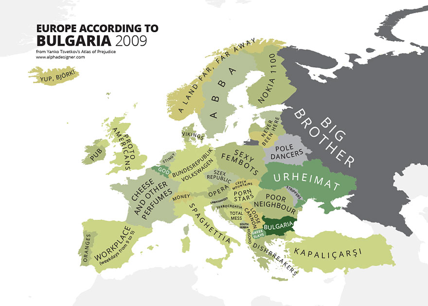 31 Maps Mocking National Stereotypes Around the World