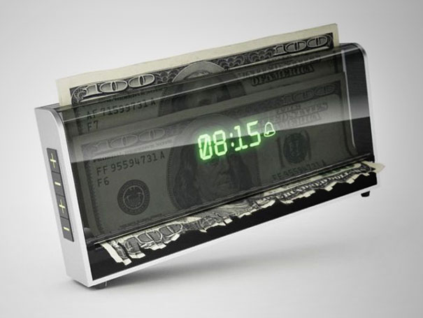 Money-Shredding Alarm Clock 