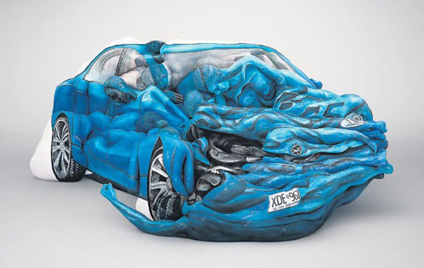 Vehicles made of Body Painted People