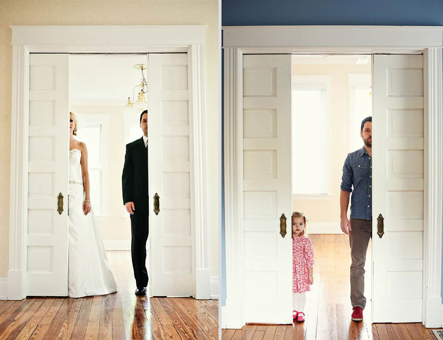 Father And Daughter Recreate Old Wedding Photos To Say Goodbye To Late Wife And Mother