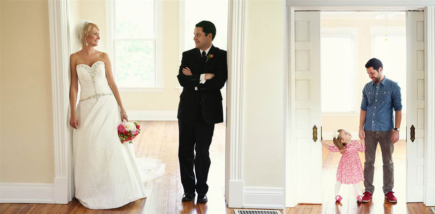 Father And Daughter Recreate Old Wedding Photos To Say Goodbye To Late Wife And Mother