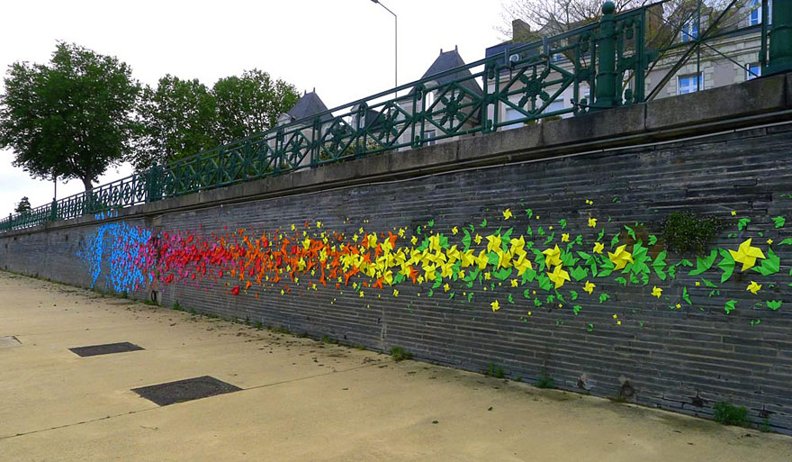 New Origami Street Art by Mademoiselle Maurice