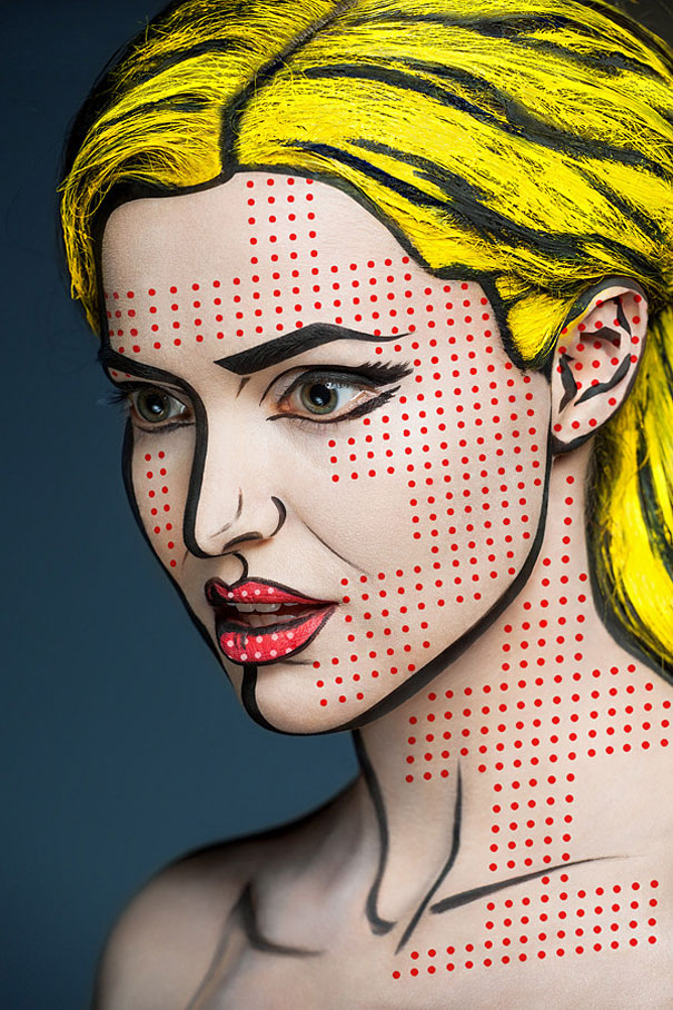 Models' Faces Turned Into Stunning Optical Illusions By Creative Russian Duo