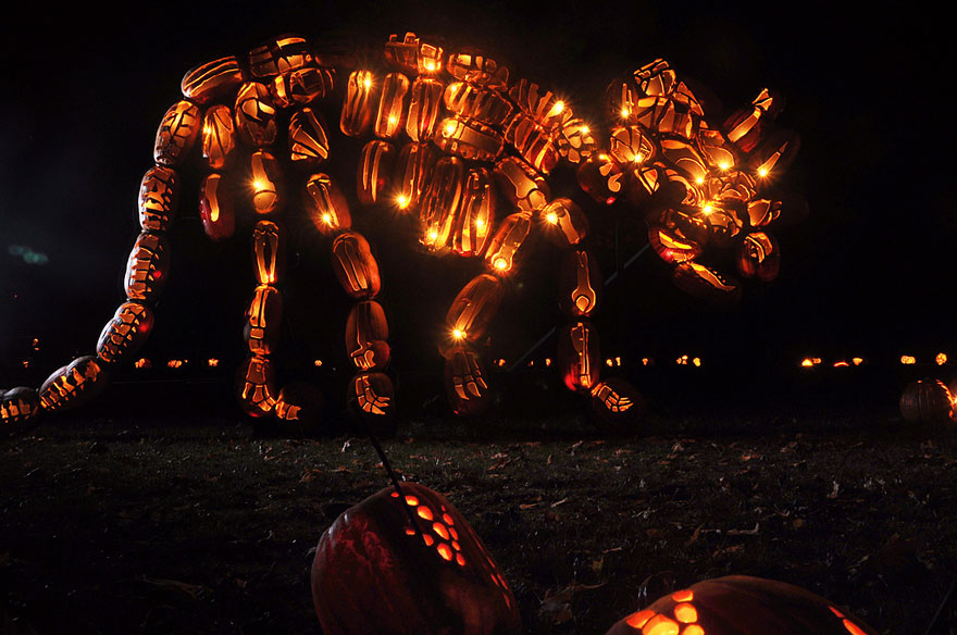 Giant Pumpkin Sculptures At The Great Jack'O Lantern Blaze