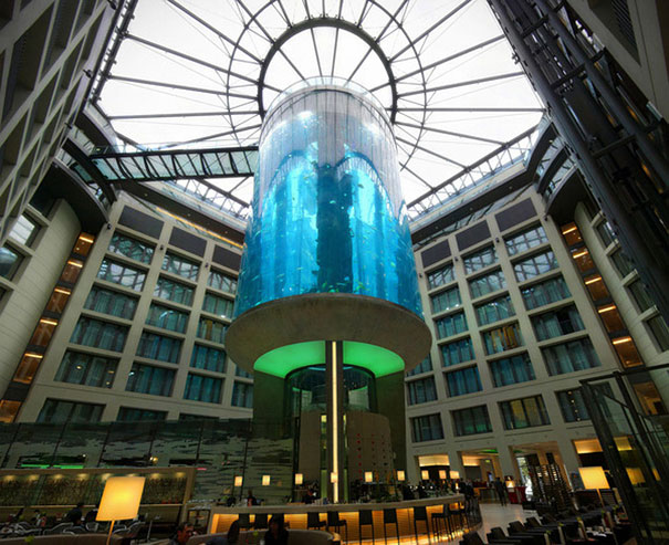 Largest Cylindrical Aquarium Radisson Blu Hotel | Panda