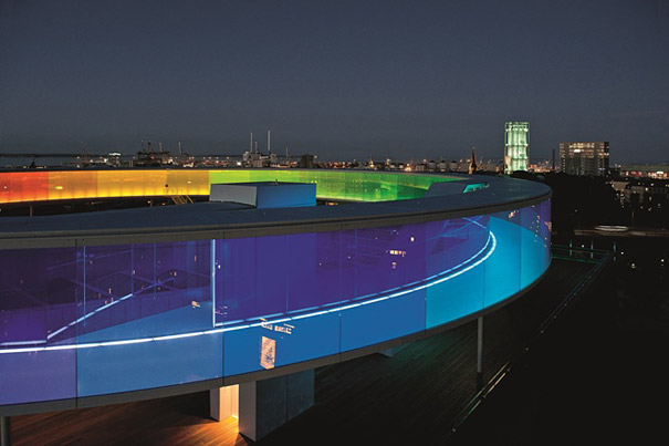 Your Rainbow Panorama: A Giant 360° Colorful Rooftop Walkway in Denmark
