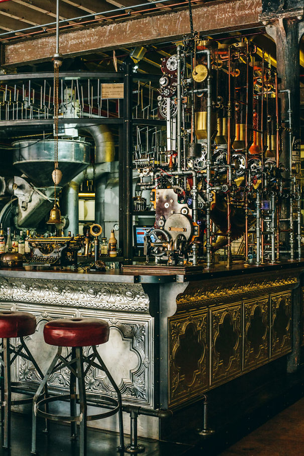 Awesome Steampunk Interior Design At Truth Cafe In South