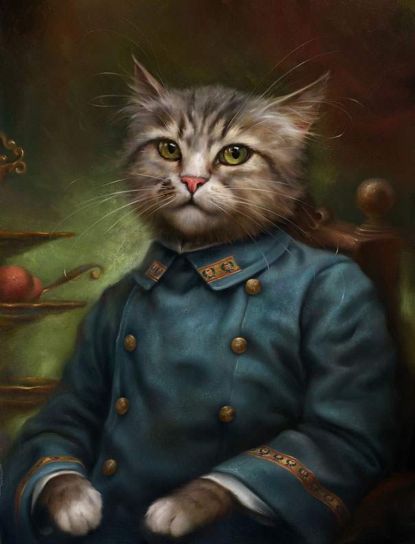 Classy Portraits of Cats Portrayed As Royalty