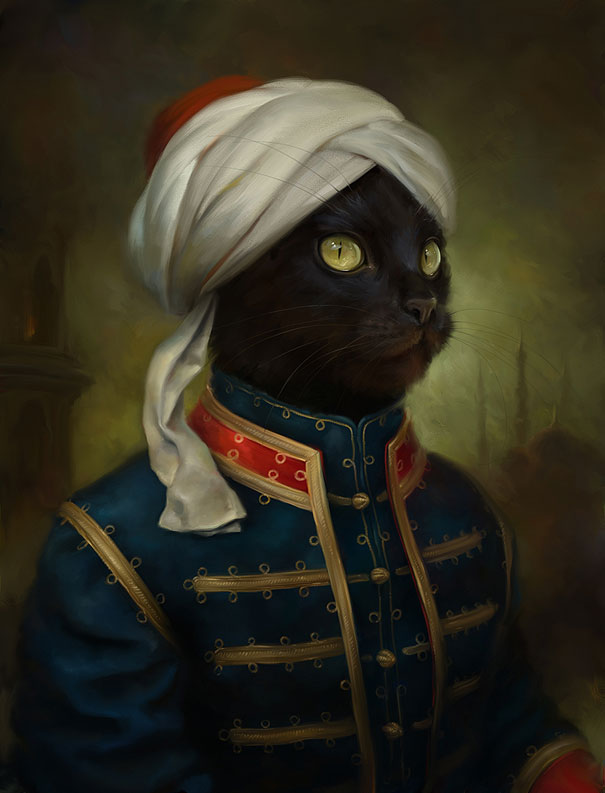 Classy Portraits of Cats Portrayed As Royalty