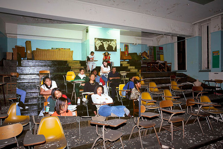 then and now abandoned school in detroit 10 - Fotos de uma escola abandonada em Detroit (antes e depois)