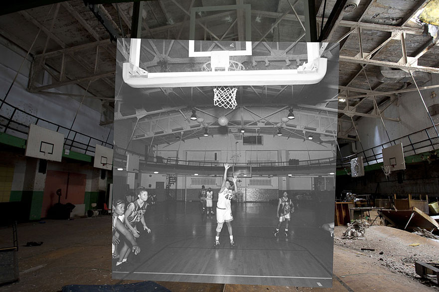 then and now abandoned school in detroit 17 - Fotos de uma escola abandonada em Detroit (antes e depois)