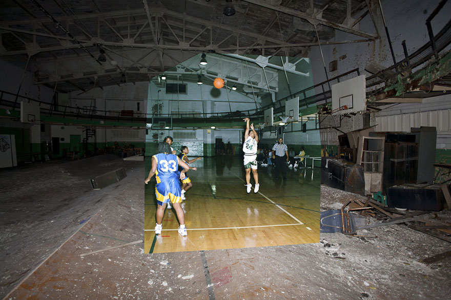 then and now abandoned school in detroit 2 - Fotos de uma escola abandonada em Detroit (antes e depois)