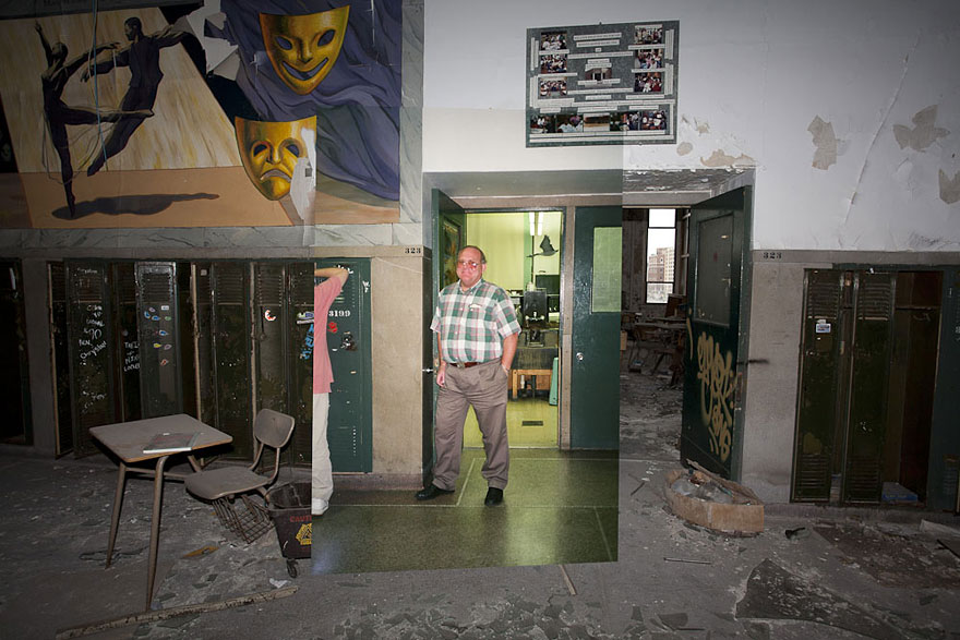 then and now abandoned school in detroit 8 - Fotos de uma escola abandonada em Detroit (antes e depois)