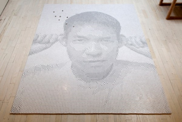 Portrait of Tobias Wong Made of 13,138 Dice