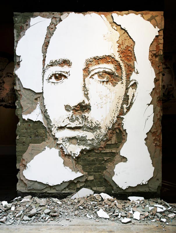 Portraits Carved in Walls by Alexandre Farto