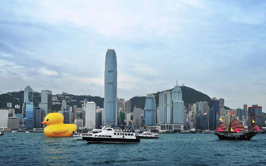 World's Largest Rubber Duck Comes to Hong Kong