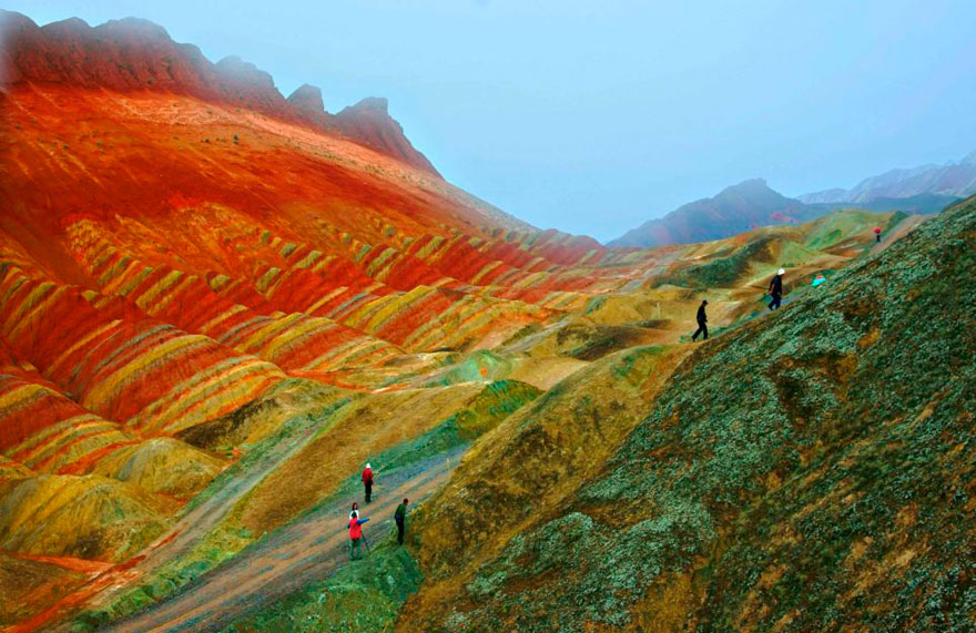 Incredibly Colorful Rock Formations in China