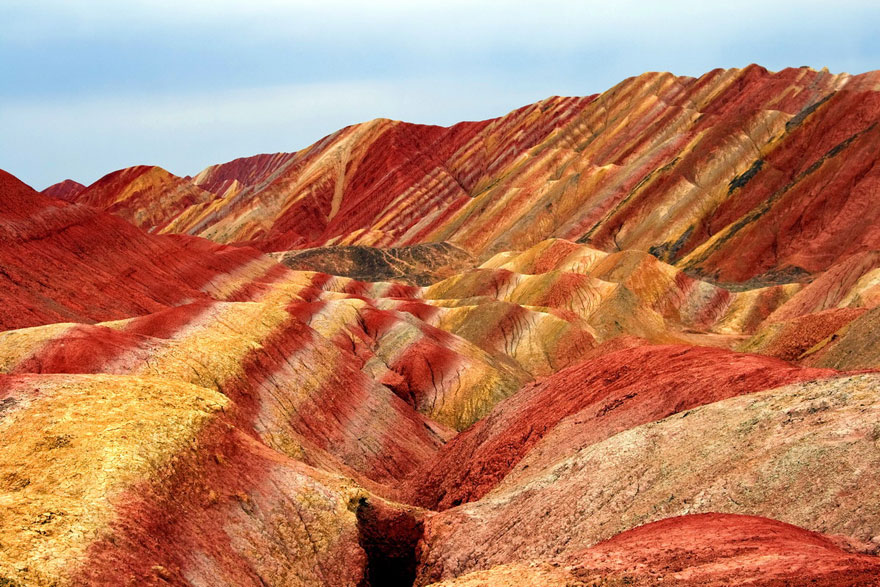Incredibly Colorful Rock Formations in China